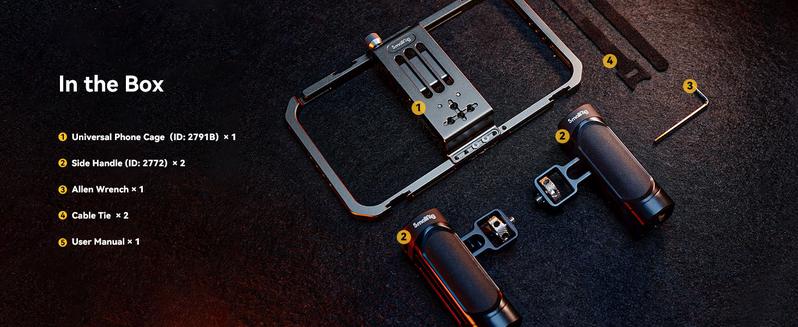 SmallRig Universal Phone Cage, Smartphone Video Rig Kit with Handles, Handheld Filmmaking Vlogging Case Stabilizer for Videomaker, for iPhone for Samsung for Pixel and Other Android Phones for iphone 17 Pro/MAX Selfie Cellphone