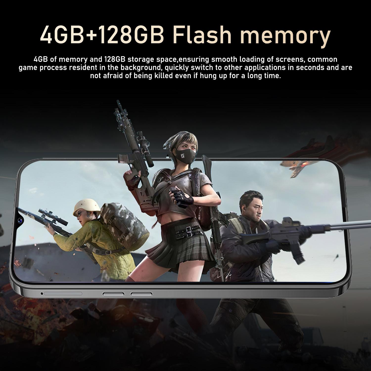 FUFFi-M17 Pro Android Touchscreen Smartphone, 128GB ROM 4GB RAM, Octa-Core Processor, 4G Network, 6.3-Inch Display, Dual SIM, Fashionable Design Cell Phone