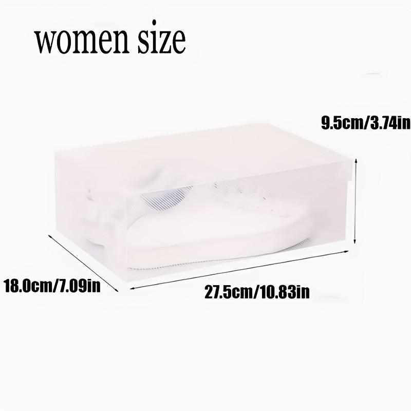 10 Transparent Plastic Shoe Boxes with Lids, Stackable, Waterproof, Ventilated, Clear Rectangular Design, Home & Retail Use, Durable Structure