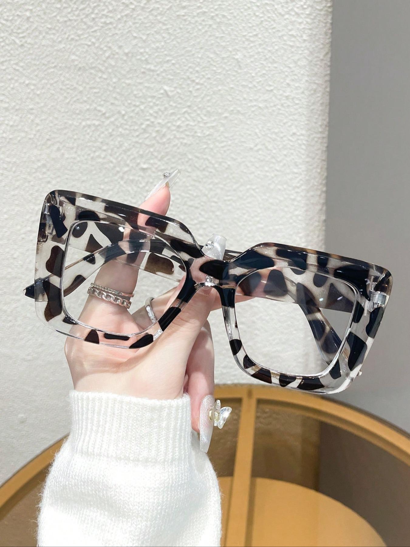 Women's Cat Eye Large Frame Glasses, Simple Design Suitable for Daily Life, Street Photography, Outdoor Leisure Activities