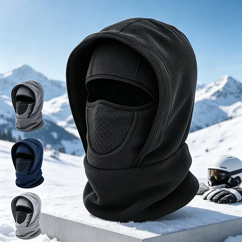 1pc Winter Hat Men'S Cap Cap Cold-Proof Headband Face Mask Warm Hat Windproof Pullover Hat, Men And Women Fleece Thickened Face Mask Outdoor Face And Neck Protection