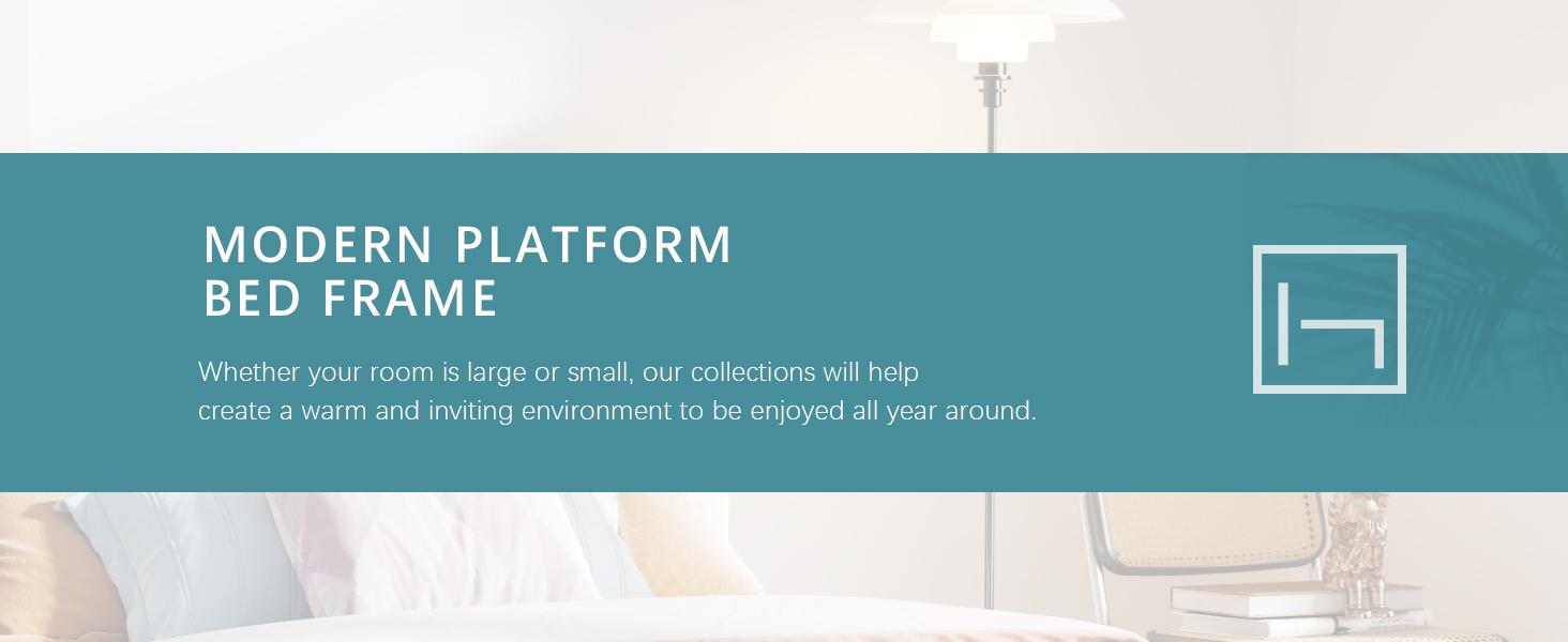 HOOMIC Modern Velvet Upholstered Platform Bed Frame【Frame Only No Mattress】with Adjustable Vertical Channel Tufted Headboard,Wooden Slats Support,Full/Queen/King,No Box Spring Needed