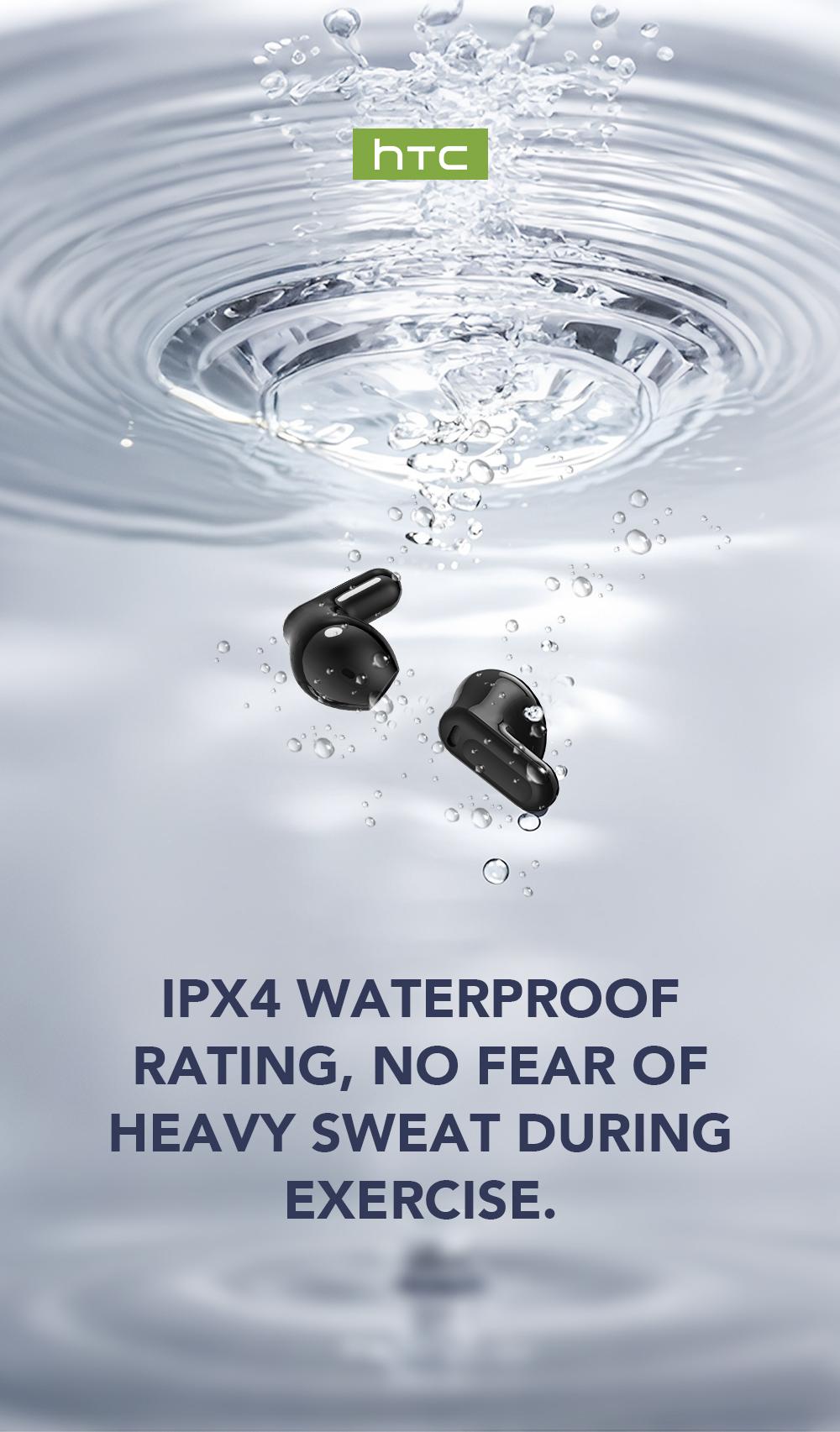 hTC NE20 True Wireless Ear Buds with LCD Screen for Gaming Bluetooth Headphones,Bluetooth 6.0 Touch Control Earphones Built-in Mic In Ear Earbuds
