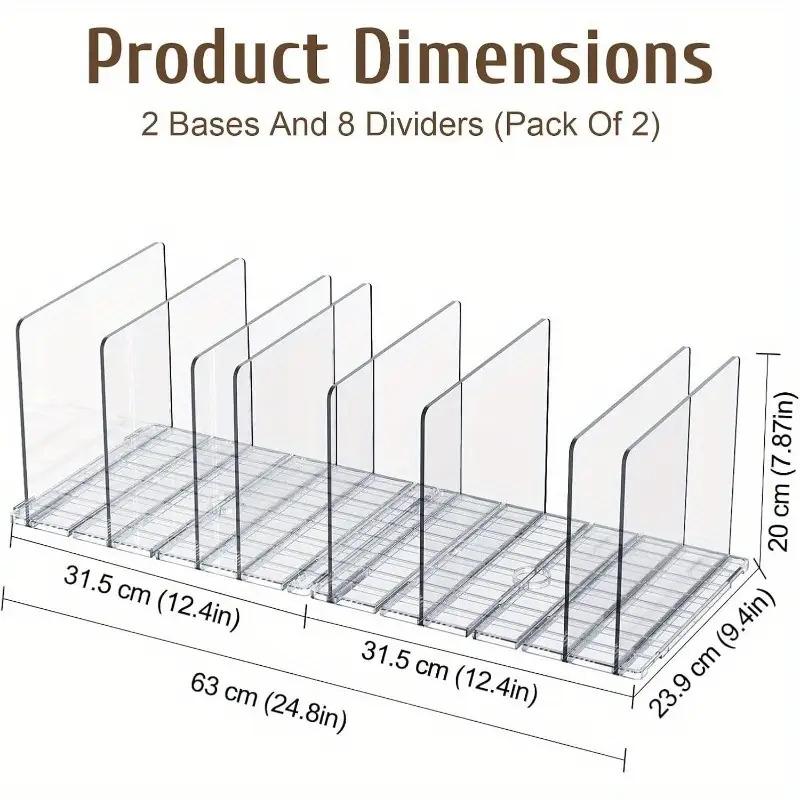 8-layer adjustable transparent partition storage box, multi-functional storage box specially for handbags in wardrobes, household bookshelf layered organizer