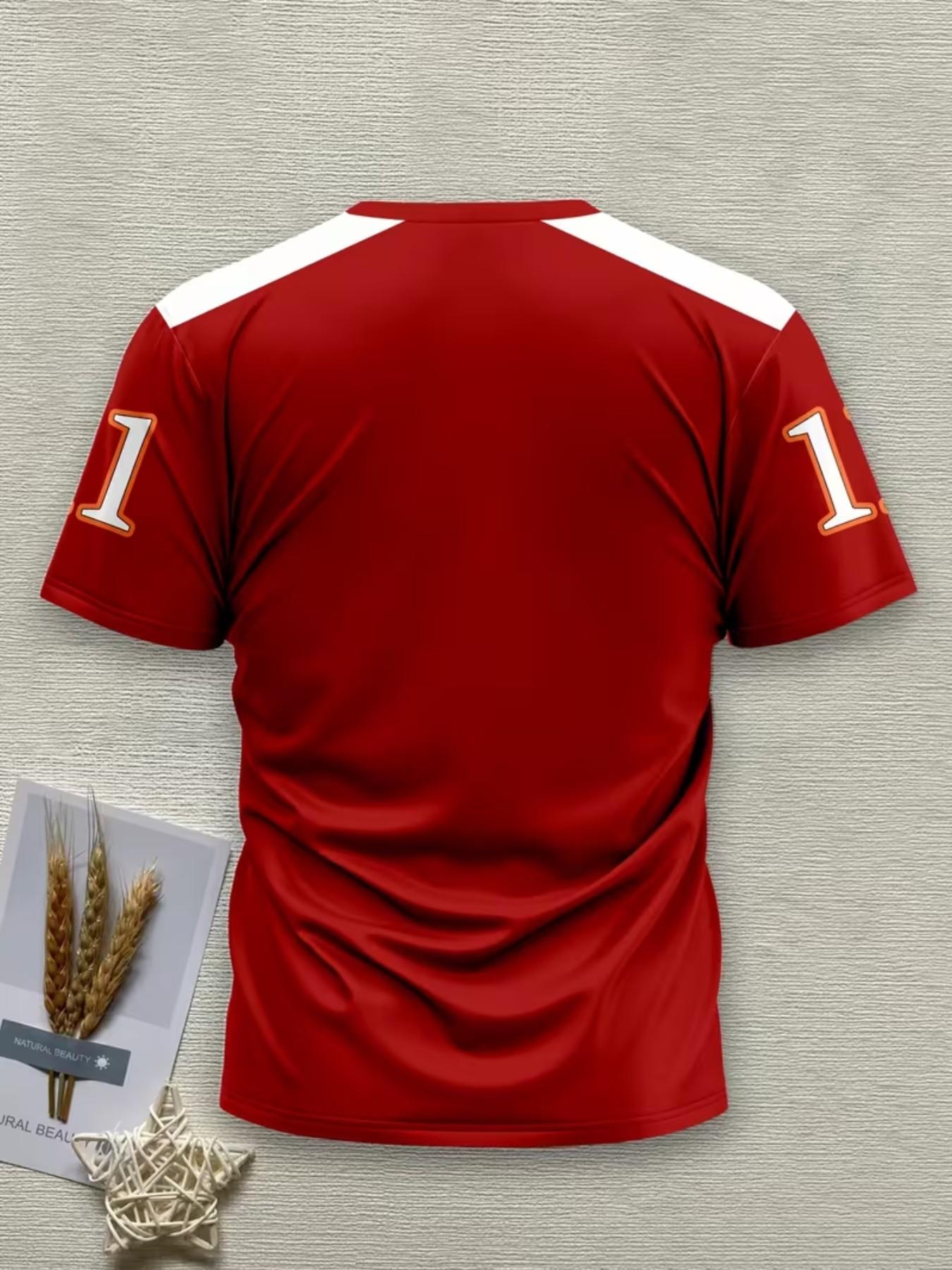 Men's Short Sleeve 3D Casual Sports T-Shirt, Comfortable Outdoor Wear, Slim-Fitting, All over Print, Suitable for All Seasons