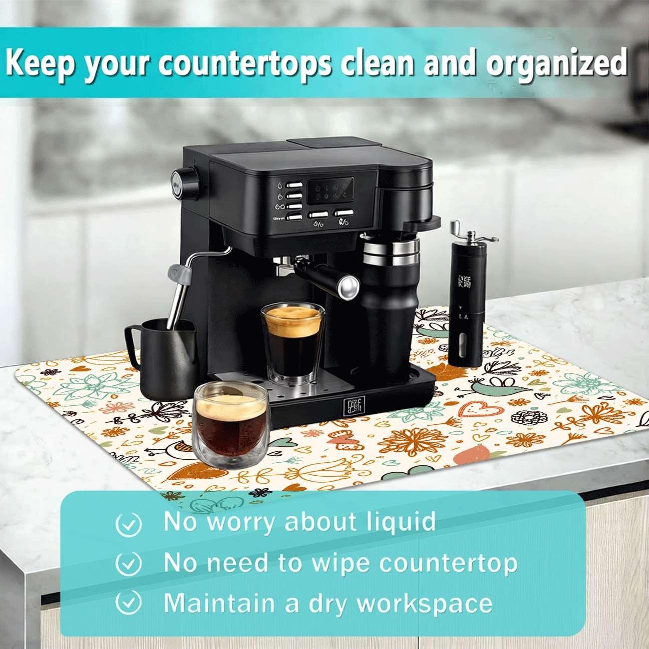 Multi-Functional Table Mat, Rubber Coaster, Easy Clean, Water Absorbent, Non-Slip, Durable, Protects Tabletop, Ideal for Kitchen and Bedroom