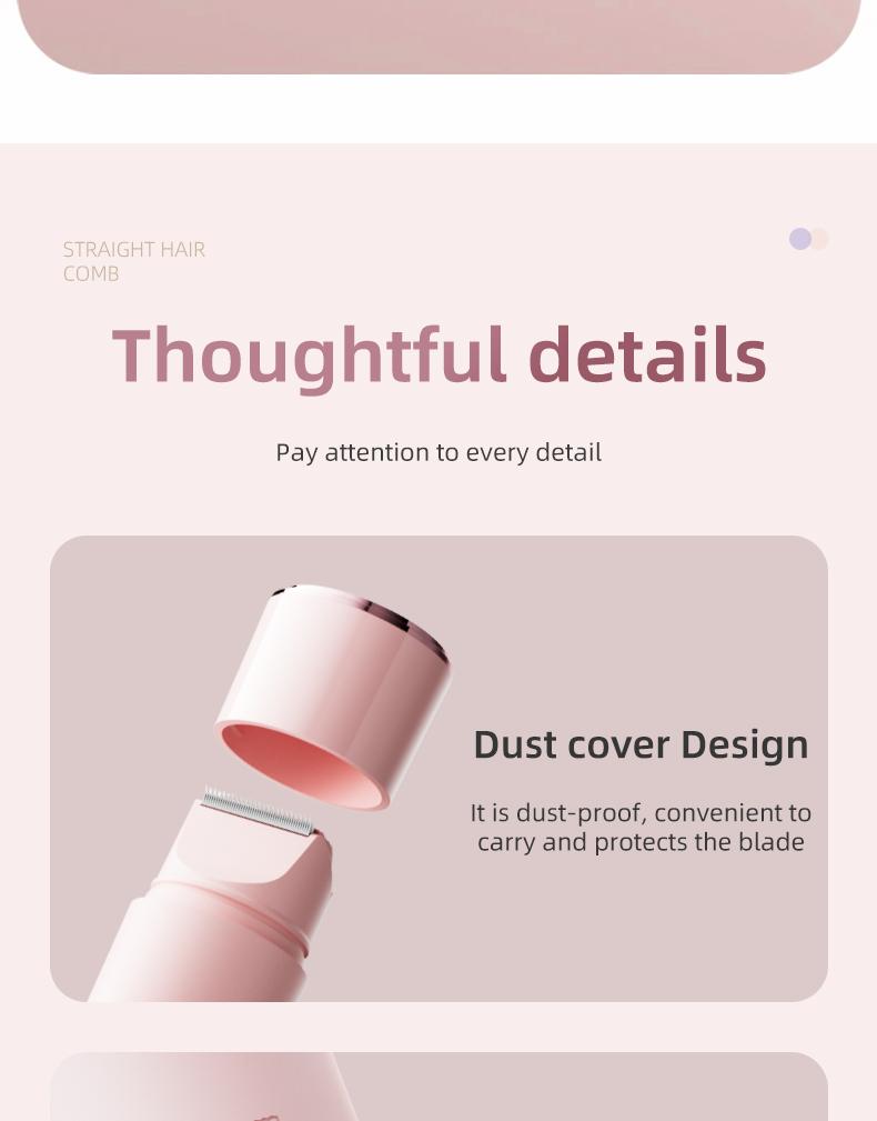 New double-head facial shaving and hair removal device for women. Suitable for face, lips and chin. USB rechargeable double-head wireless electric razor.