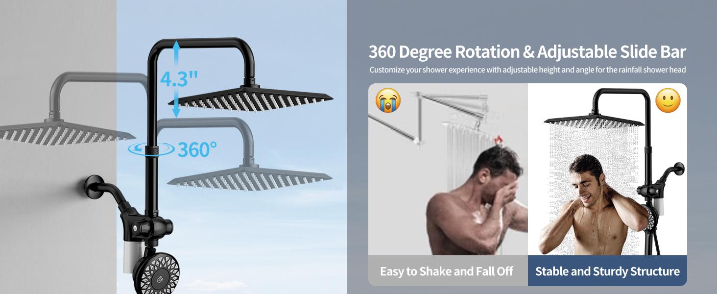 Dual Shower Heads with Handheld Spray Combo Set, Magnetic Filtered Showerhead, Bathroom High Pressure Rainfall Shower Head and Handle Set with Filter for Hard Water, 79" Long Hose