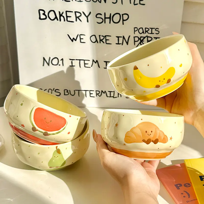 Obsessed With These Adorable Croissant Ceramic Bowls Set✨ For Rice, Fruit, Yogurt, Dessert & Prep Bowls | Food‑Grade Scratch‑Resistant Dinnerware