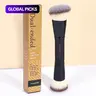 MAANGE Double-Ended Makeup Brush, Dual Ended Brushes, Multifunctional Cosmetic Brush, Complexion Brush for Foundation, Loose Powder, Highlighter and Contour, Makeup Tools for Summer Looks, Soft Bristles Brush, Cosmetics Brush #GLOBAL PICKS