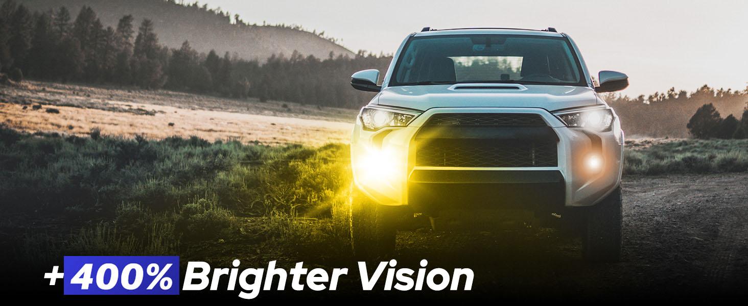 H8 H11 H16 LED Fog Light Bulbs or DRL, AUTOONE 3000K Amber Yellow Super Bright for Automotive Car Fog Lights Replacements, 50000 Hours Lifespan, Plug and Play, Pack of 2