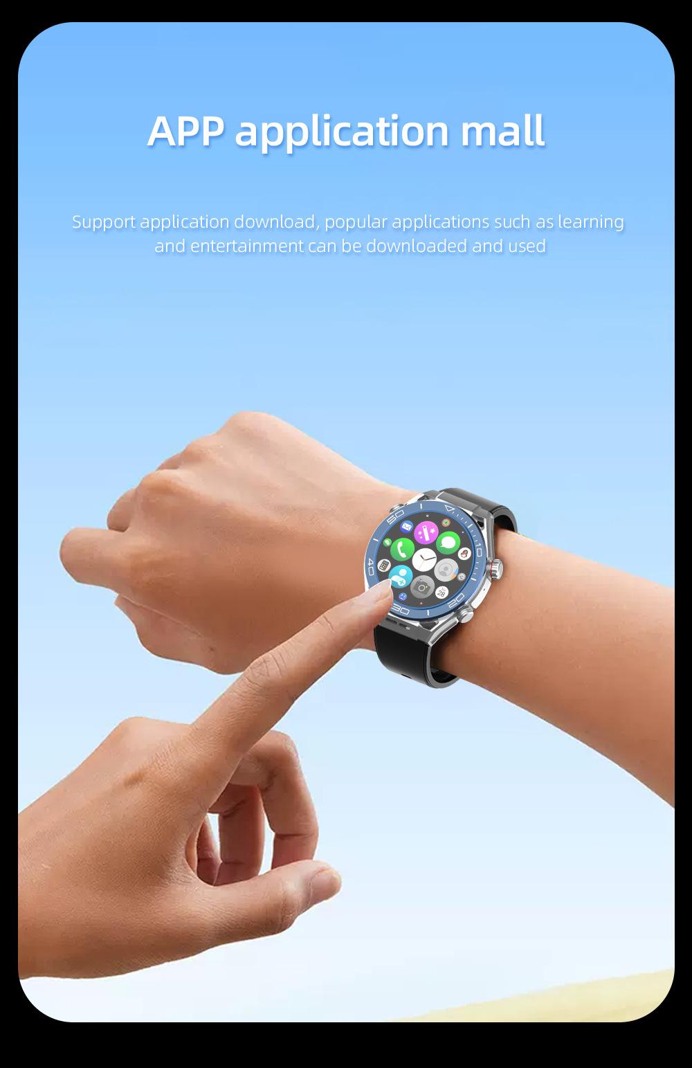 1.52in Round Screen Metal Smartwatch - Card-Slot Wearable Tech Device, Foreign Trade Version 2+16G Single Camera Digital Camera, X5 Model Health Tracker, Hot TikTok Party Toy