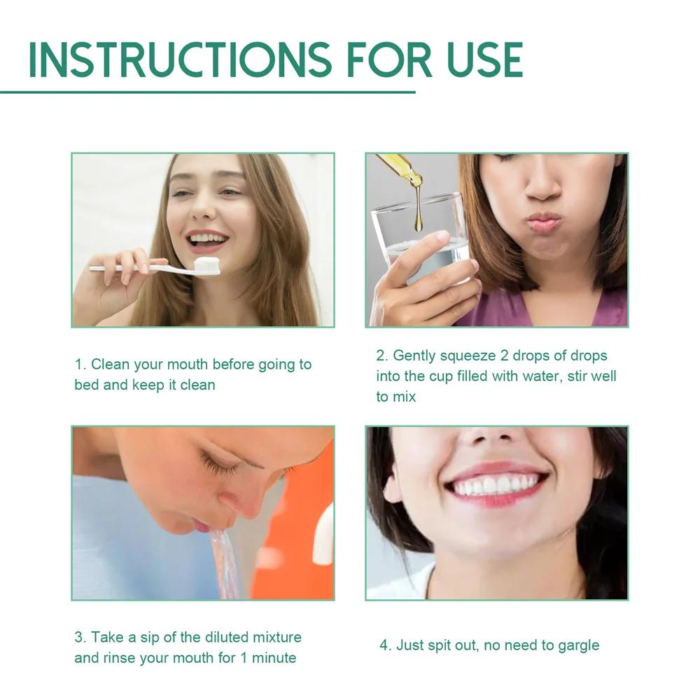 Gum Repair Drops Relieve Receding Gingival Swelling Gum Cleaning Care Oral Periodontal Hygiene Remove Yellow Remove Stain