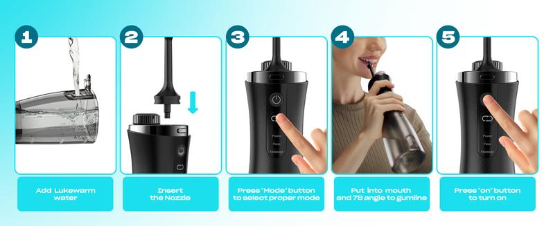 Grift Oral Irrigator Visual Water Flosser C2 with 10 MP Camera, IPX7 Water Tank, 2 Modes, 12 Gears, 350ML Portable Water Tank, Ideal for Gifts - White