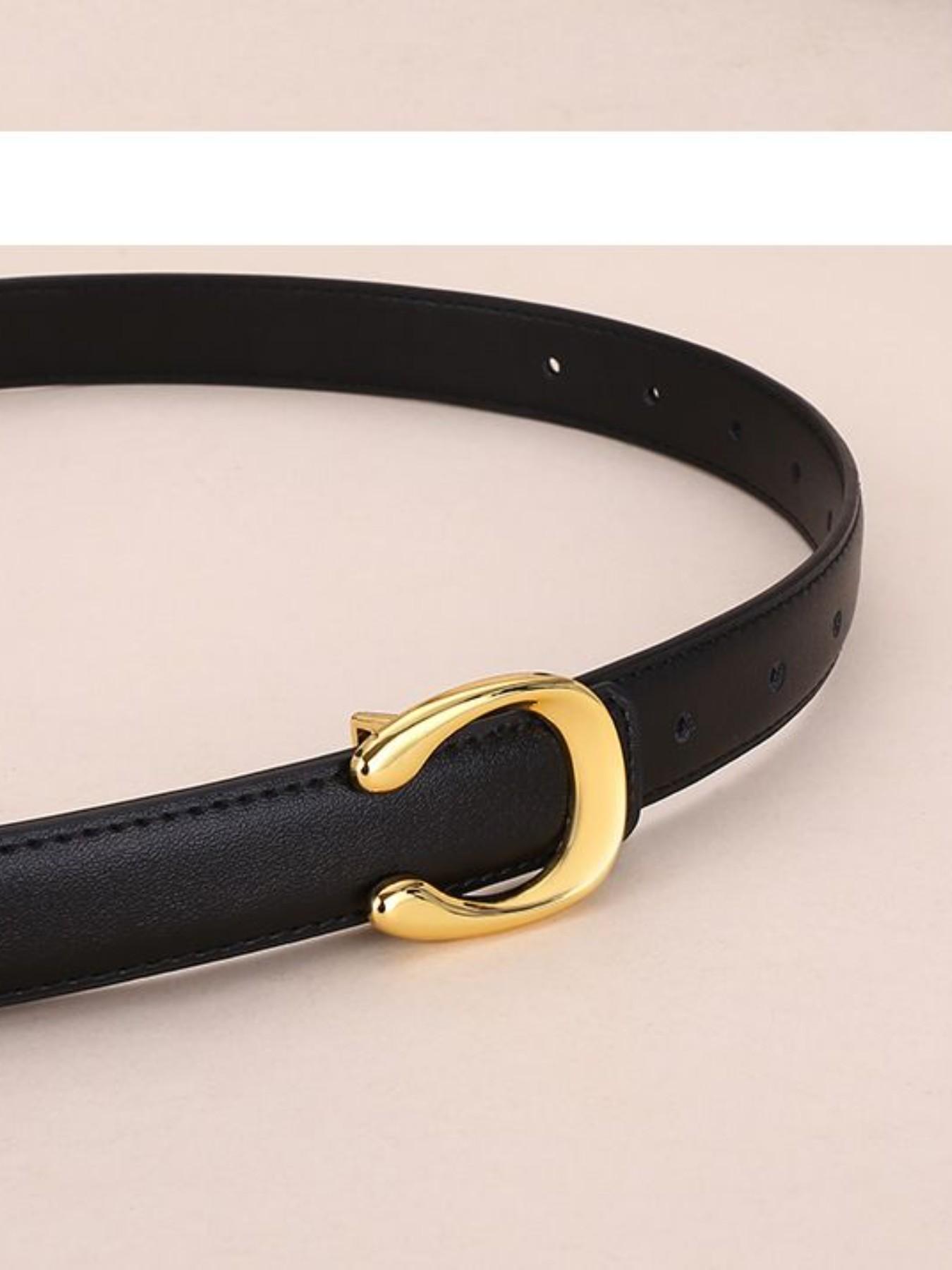 Women's Vintage Belt, High-End Casual Denim Jeans Belt, Versatile Simple Trendy Leather Belt for All Seasons
