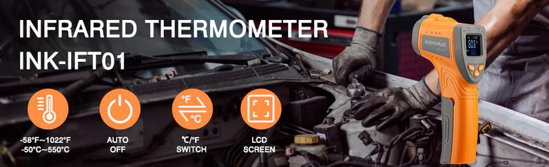 Inkbird infrared thermometer gun, digital infrared thermometer gun, suitable for food, cooking, barbecue, kitchen utensils, Grill Gadgets Measuring