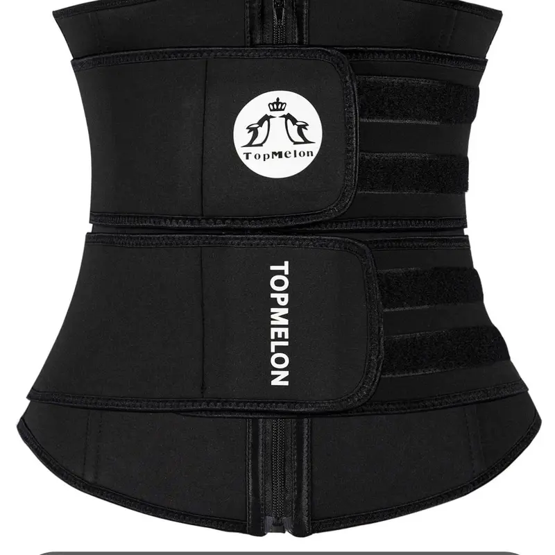 Plus Size Letter-Print Zipper Velcro Waist Trainer, High-Stretch Tummy-Control High-Waist Shaping Cincher for Women, Birthday Outfit Shapewear for Black Girls, Body Shapers, Waist Cinching Shapewear