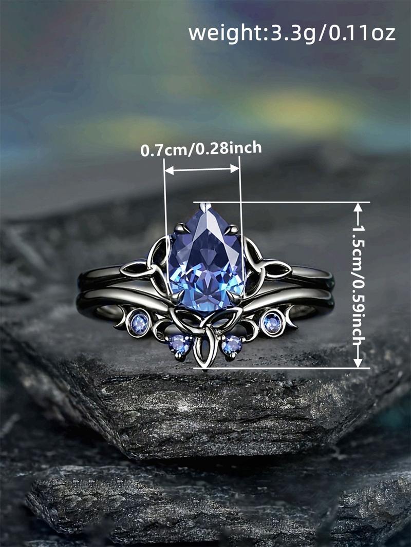 1 PC Charm Cubic Zirconia Ring For Women For Valentine's Day Gift Wedding Anniversary Party Jewelry