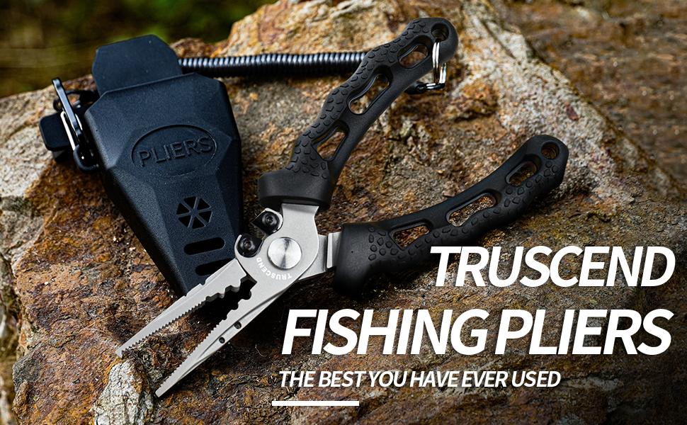 TRUSCEND Lockable Fishing Pliers with High Tungsten Cutter, Innovative Ergonomic Handy Handle, Saltwater Corrosion Resistant Teflon Coated Fishing Tool, Super Light Multi-Function Fishing Gifts tiktokshopspringglowup TRUSCEND Lockable Fishing Pliers with High Tungsten Cutter, Innovative Ergonomic Handy Handle, Saltwater Corrosion Resistant Teflon Coated Fishing Tool, Super Light Multi-Function Fishing Gifts tiktokshopspringglowup