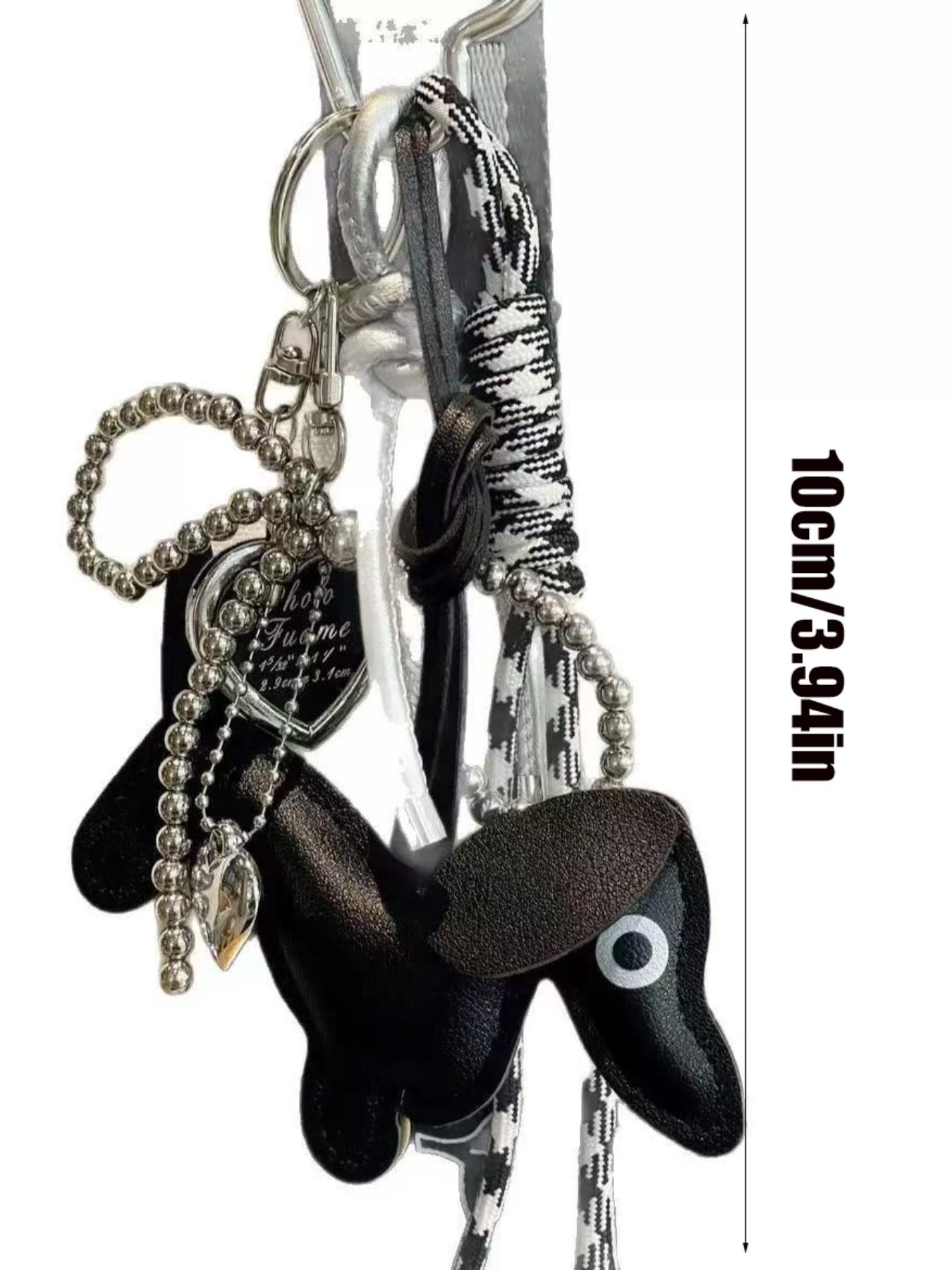 Adorable Weimaraner Dog Keychain, Unique Car Key Ring, Bag Charm, Braided Lanyard, Heart Frame Key Holder, All-Season Accessory