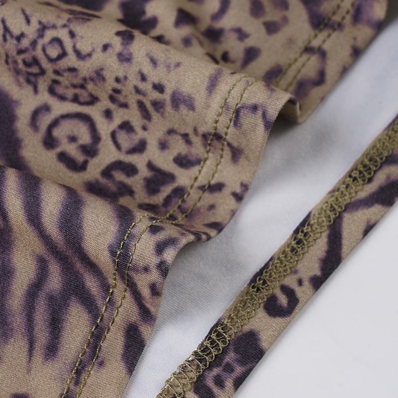 Sexy Leopard Halter Top + Tight Shorts Set, Women's Backless Crop Top, Street Style, Polka Dot Pattern, Natural Waist, All Seasons