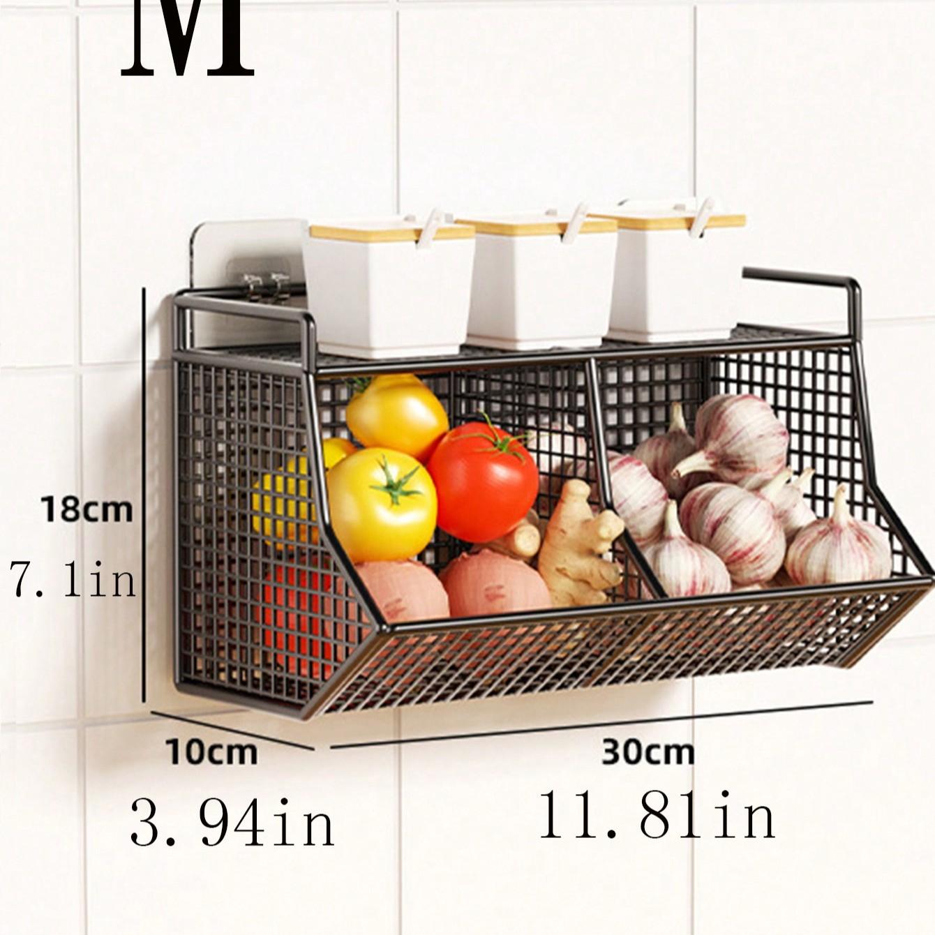 Multi-Functional Wall-Mounted Kitchen Storage Rack, Waterproof and Washable, Space-Saving Spice Organizer, Ideal for Cooking Ingredients