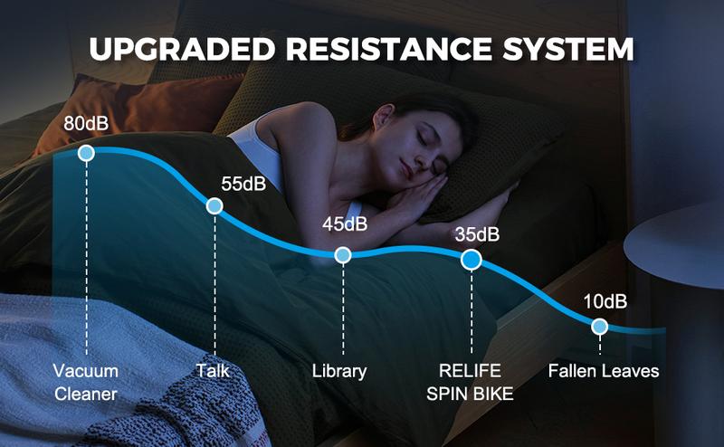 RELIFESPORTS Magnetic Indoor Cycling Bike | Ultra-Quiet Resistance | Tablet Mount & Ergonomic Seat Cushion | Home Gym Stationary Cycle for Cardio