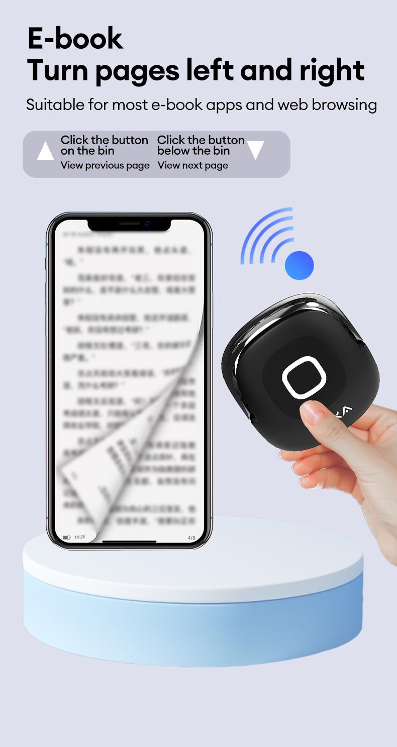 T7 TWS Bluetooth Remote Control Earbuds for Short Videos Viewing & Camera Remote HIFI Stereo Audio Headphones Compatible with Various System Electronic Headset