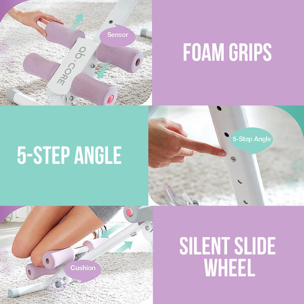 Ab Trainer Abdominal Whole Body Workout Machine Waist Cruncher Core Toner, Leg, Thighs, Buttocks Shaper with LCD Monitor ab workout machine Adjustable Whole Multiple Exercise Modes Fitness Equipment Sturdy And Durable Foldable Professional Springtok