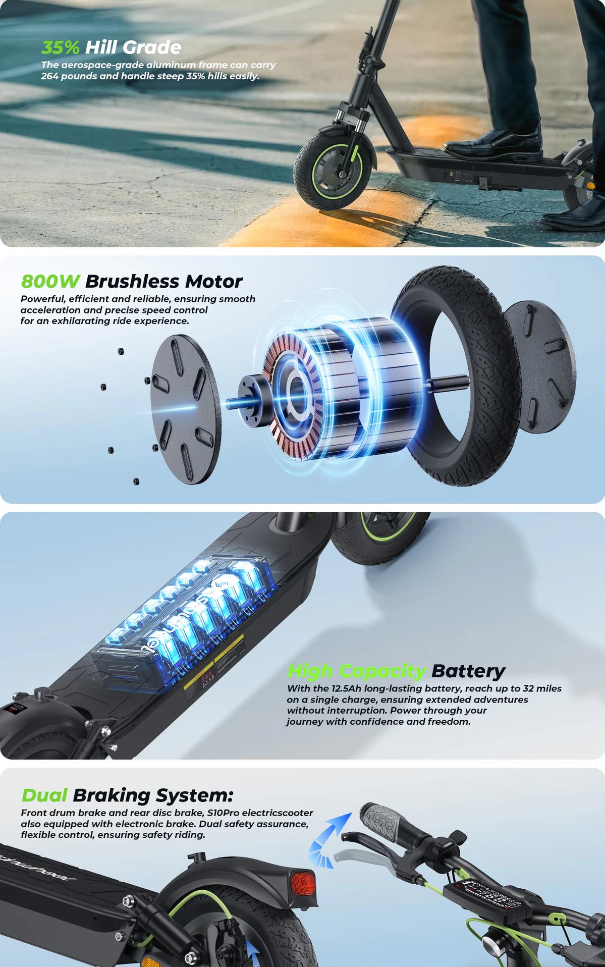 【Christmas Sales】 Long Range Electric Scooter for Adults, 1000W/750W/350W Motor, 28/21/18 MPH Max Speed, 37/35/25 Miles Long Range,  Foldable High-Speed Electric Scooter with APP,  with Dual Suspensions, Dual Braking SpringStatements