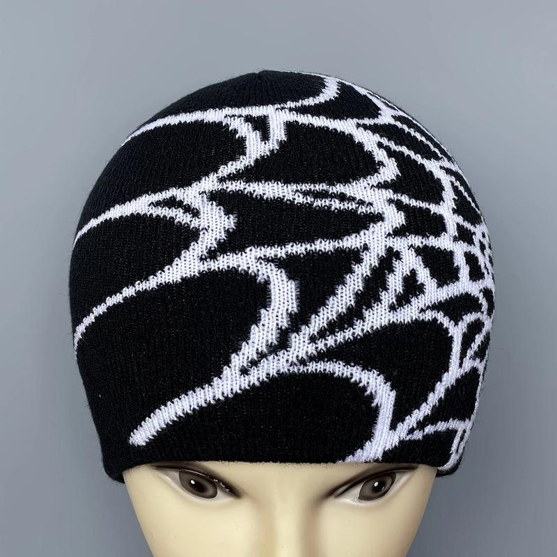 y2k beanie Spider Hat Solid Color Casual Knit Hat Party Spider Web Hat Springtok Unisex Windproof Hat Gift skull cap beanie hat