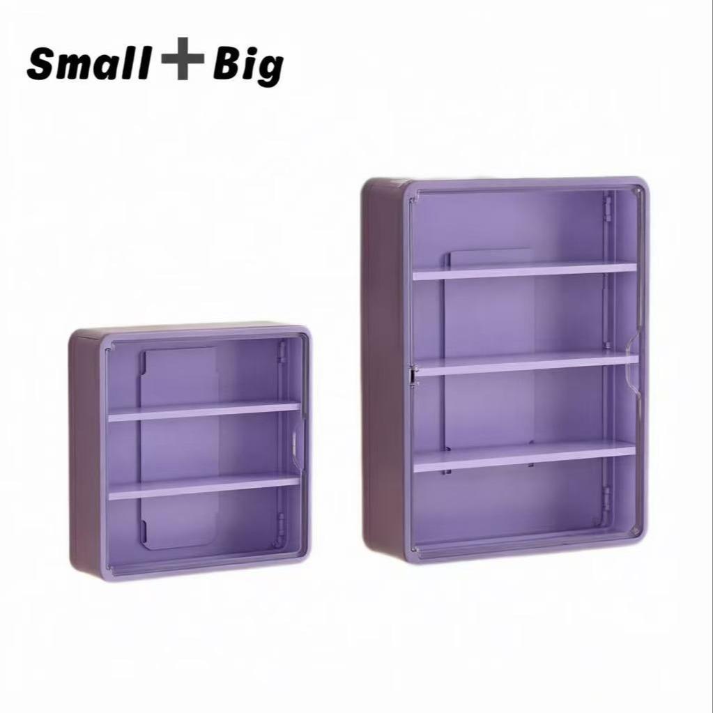 Large Wall-Mounted Display Rack, 4-Layer Acrylic Storage Box, Space-Saving Doll Shelf, Transparent Compartments, Ideal for Holidays