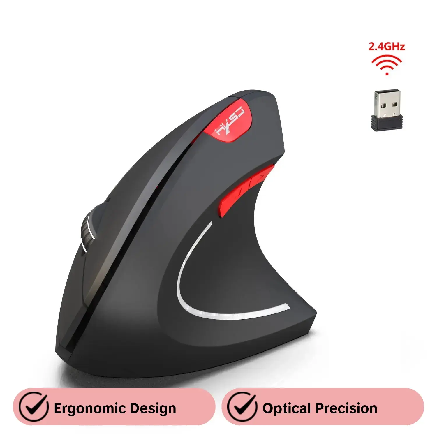 Vertical Wireless USB Mouse Ergonomic Rechargeable Portable PC Gamer For Computer Laptop Notebook Mause Gaming Accessories Mous