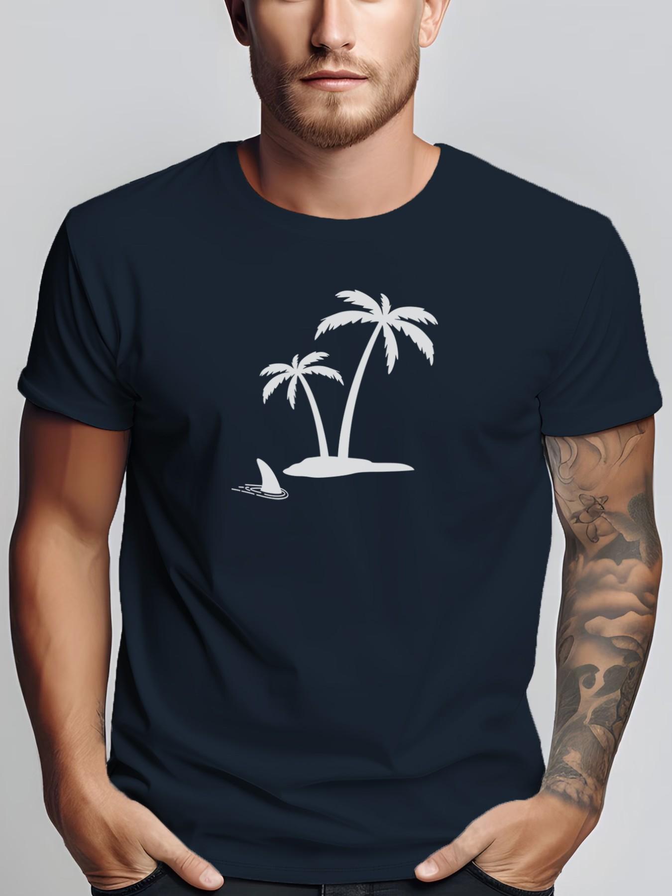 Men's Summer Micro-Stretch Comfort Round Neck Printed T-Shirt, Fashionable Trendy Wear, Best Choice for Men, Casual Stylish Tee