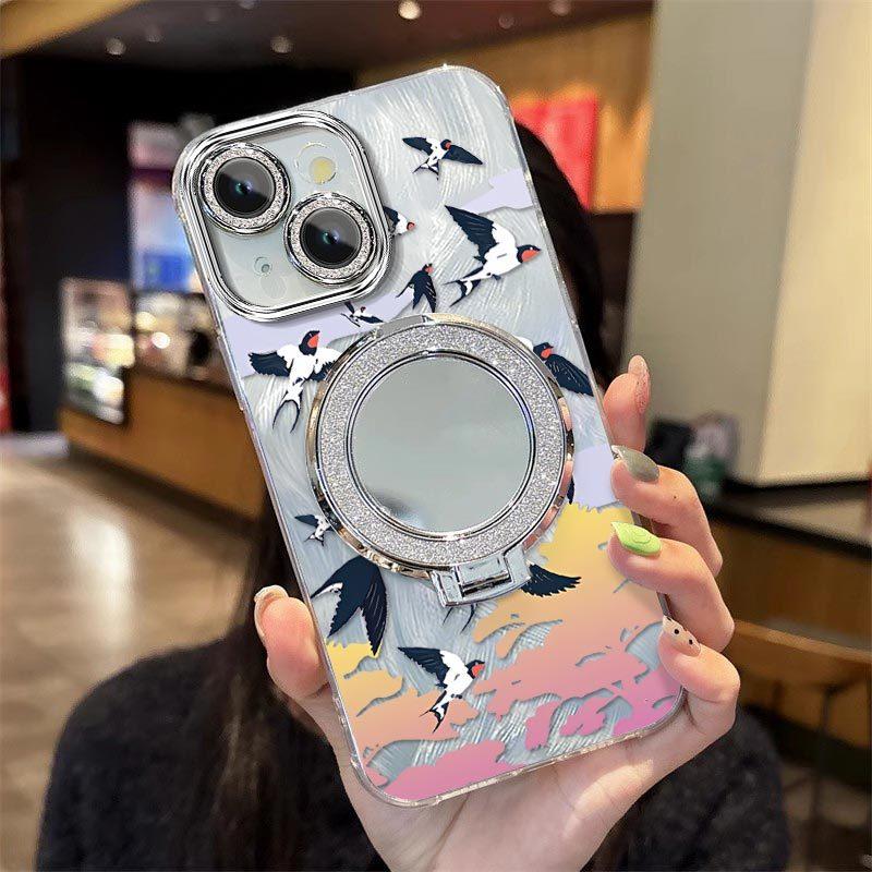 1 Piece A beautiful sky With circular bracket Pattern Protection Suitable For iPhone 14 PlusPhone Cases iPhone 14 Plus Comfortable feel Case Featuring Shockproof For Fashion