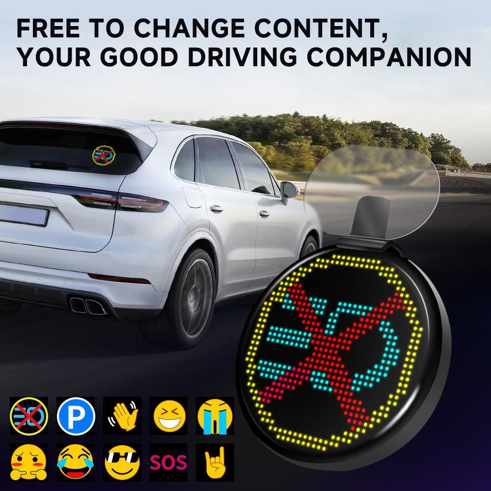 Car Gesture LED Sign Funny Car Light Remote Controlled Emojis Road Rage Display for Drivers