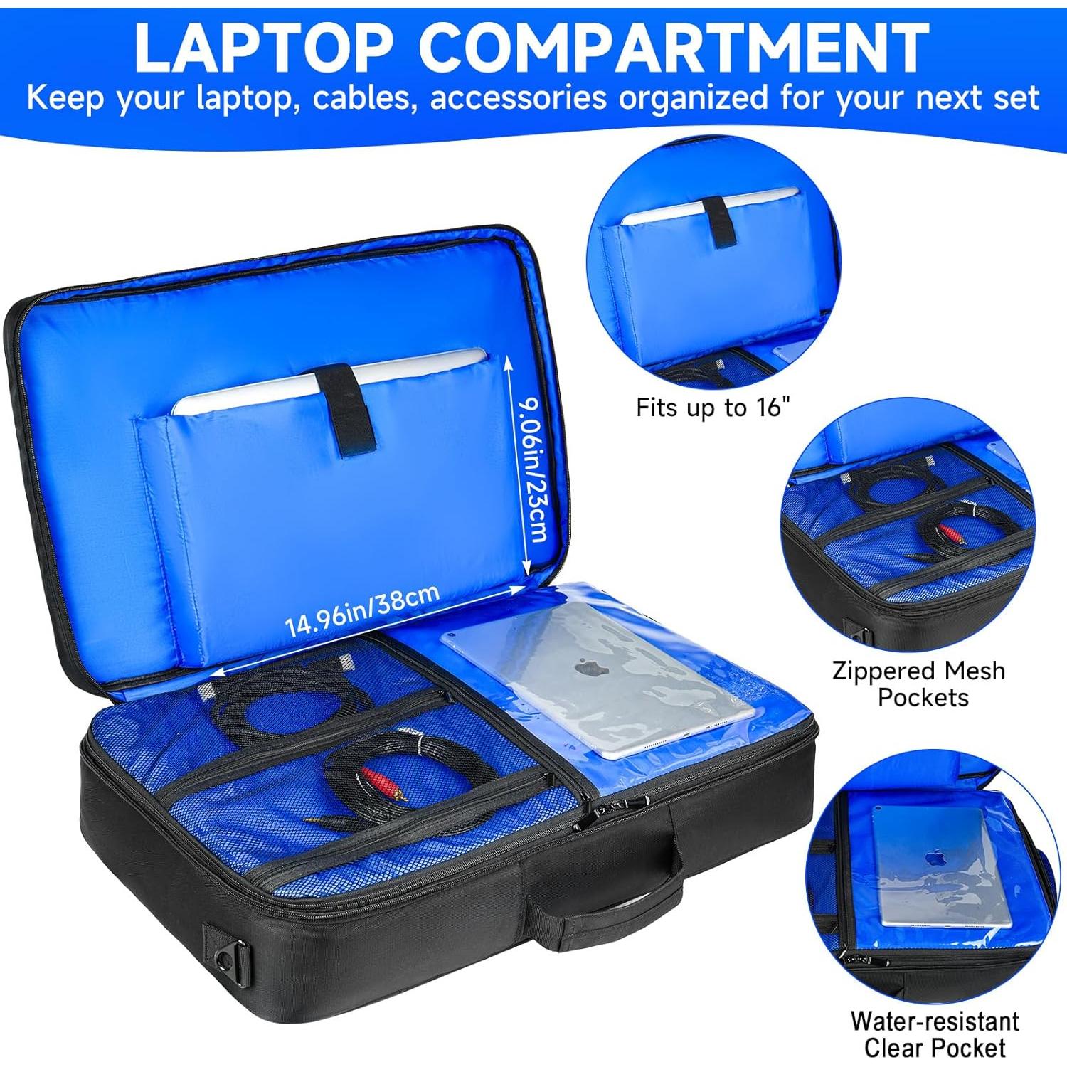 DJ Controller Case Compatible with DDJ-FLX4/DDJ-REV1/DDJ-SB3/DDJ-400,Fits 16" Laptop,Mic & Headphone Pockets,Padded DJ Backpack for Numark Mixtrack Pro FX,Mixstream Pro,Hercules Inpulse 500 DJ Controller Case Compatible with DDJ-FLX4/DDJ-REV1/DDJ-SB3/DDJ-400,Fits 16" Laptop,Mic & Headphone Pockets,Padded DJ Backpack for Numark Mixtrack Pro FX,Mixstream Pro,Hercules Inpulse 500