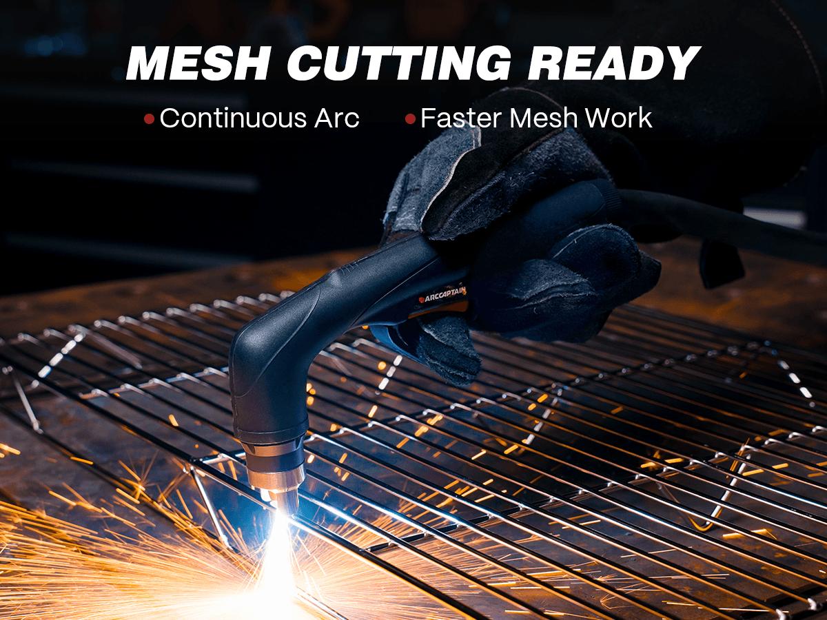 Arccaptain CUT55 Non-HF Plasma Cutter, Blowback Non-HF Pilot Arc Plasma Cutting Machine, Large LED Display IGBT Inverter 110/220V Dual Voltage, 3/5" Clean Cut, Mesh Cutting, Rust Removal, PA PT Adjustable, Black Friday Deals, Xmax Gift for Man and Dad