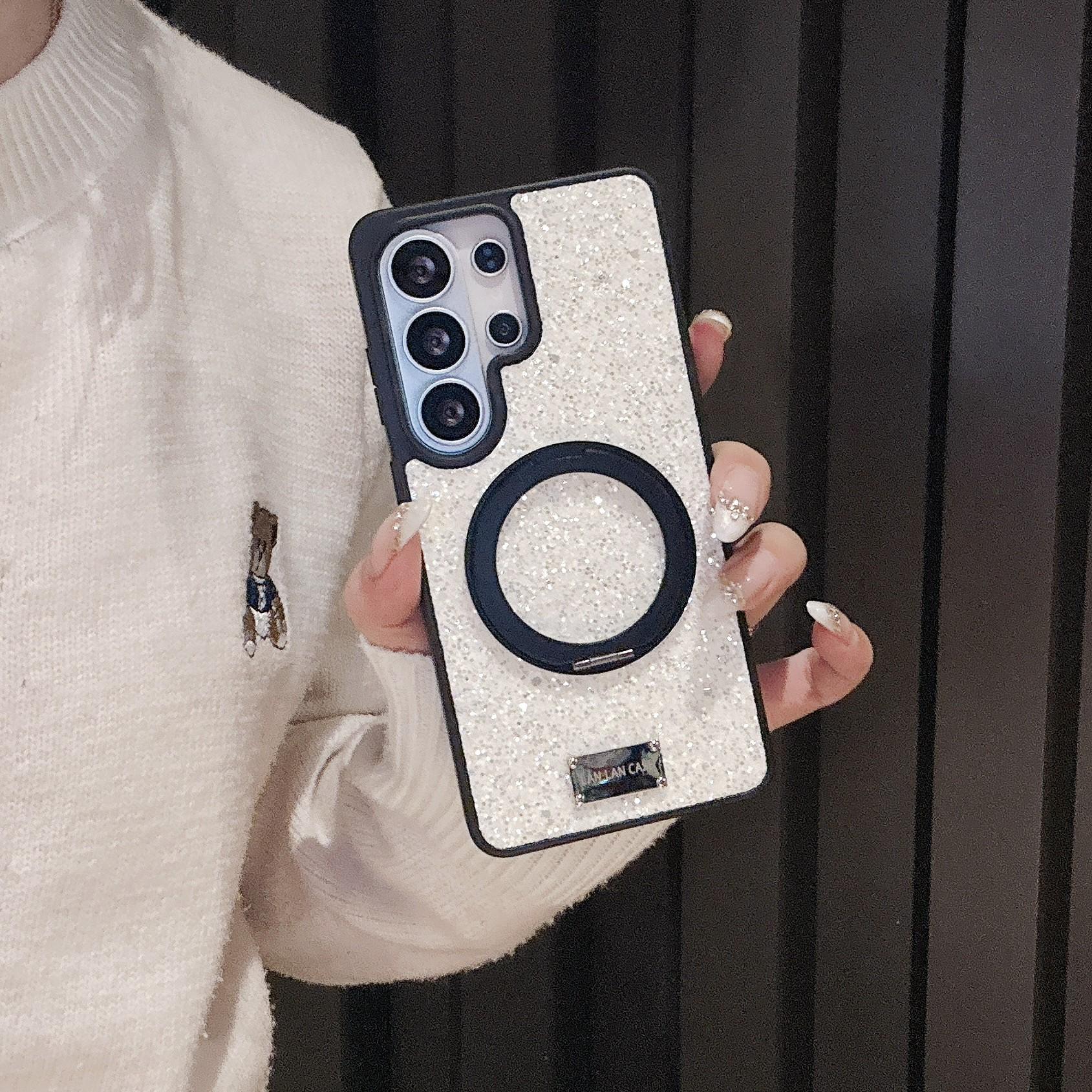 Samsung Phone Case, Glitter 360 Rotating Magnetic Stand, Shockproof Anti-Drop, Fits Galaxy S26/s25/s24 Series, Gift Idea