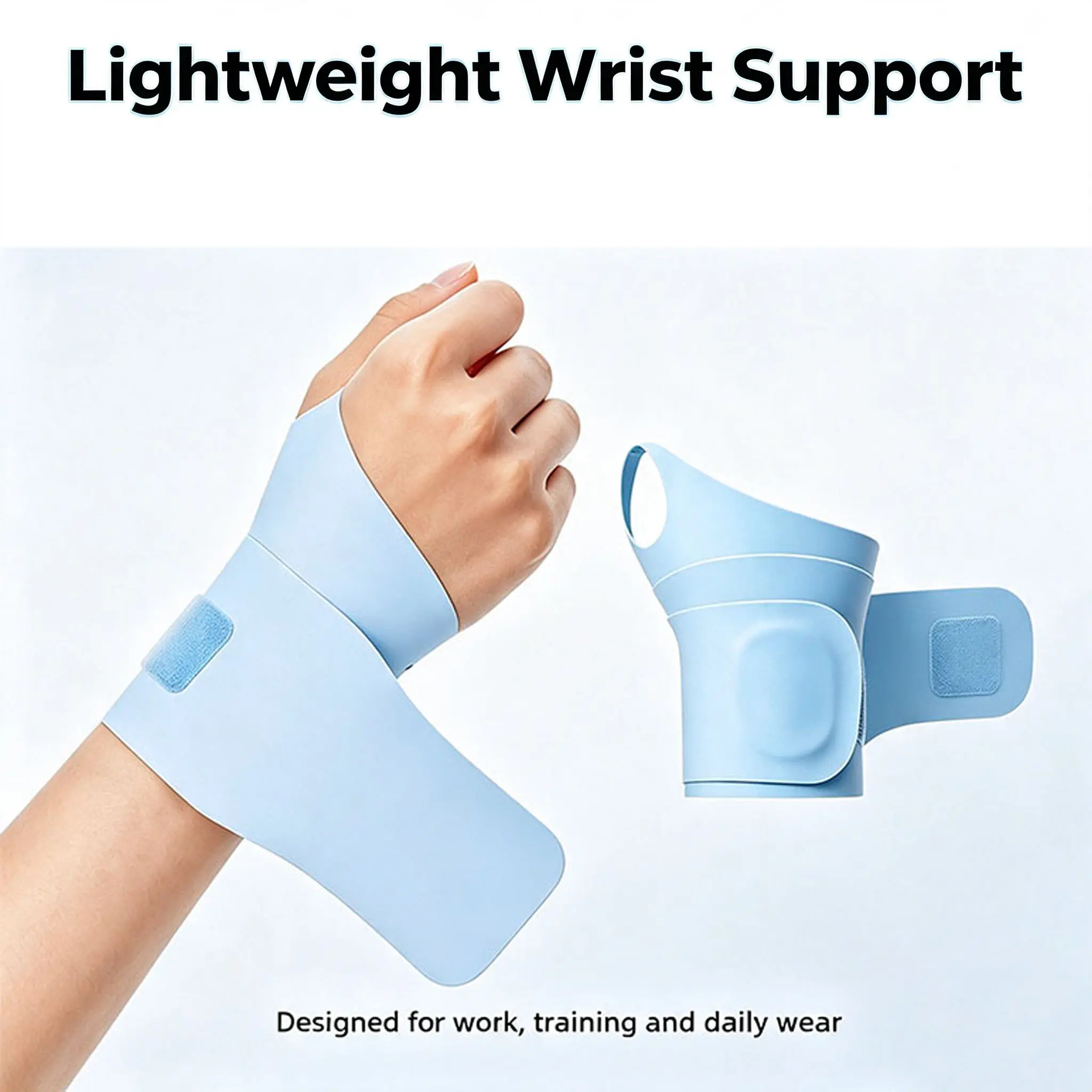 Lightweight wrist brace, adjustable wrap-around tendon sheath sleeve; sports wrist protector, suitable for mouse hand, tennis, badminton, unisex.
