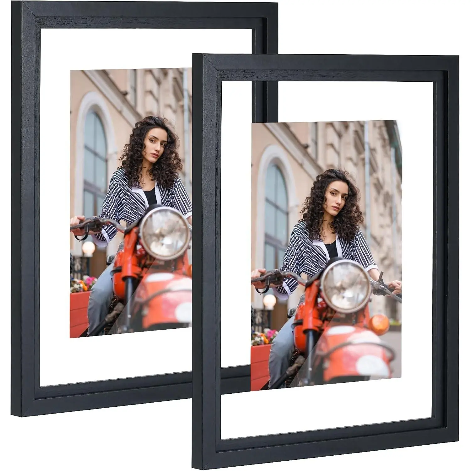 11x14 Black Floating Picture Frames Set of 2