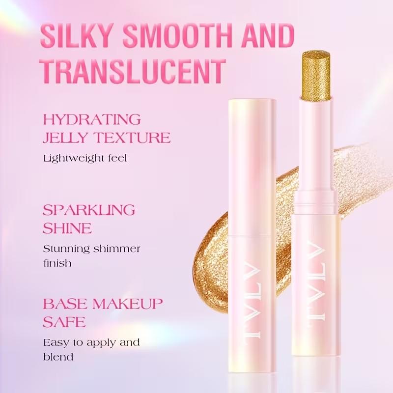 Jelly Shimmer Eyeshadow and Highlighter Stick, with an innovative stick design for ultimate convenience, available in multiple shades, perfect for everyday wear, parties, and gatherings. Smooth and easy to blend, long-lasting, a must-have treasure for beg