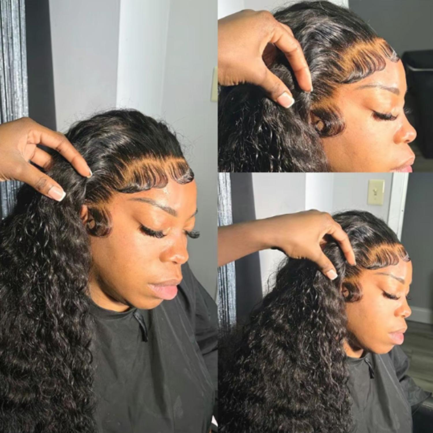 Cute Bein 13x6 Curly Hair Human Hair Wigs Pre Plucked 13x6 Water Wave Lace Front Wigs 180 Density Curly Human Hair Wigs