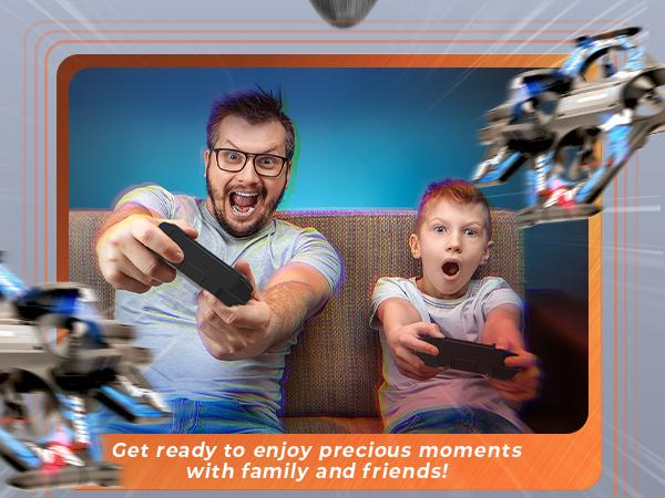 RC Stunt Fighter Jet Toy for Kids with LED Lights & 360° Flips | Easy to Fly Remote Control Airplane with Auto Hover, Toys boys, Rc flying toys rchelicopter forkids