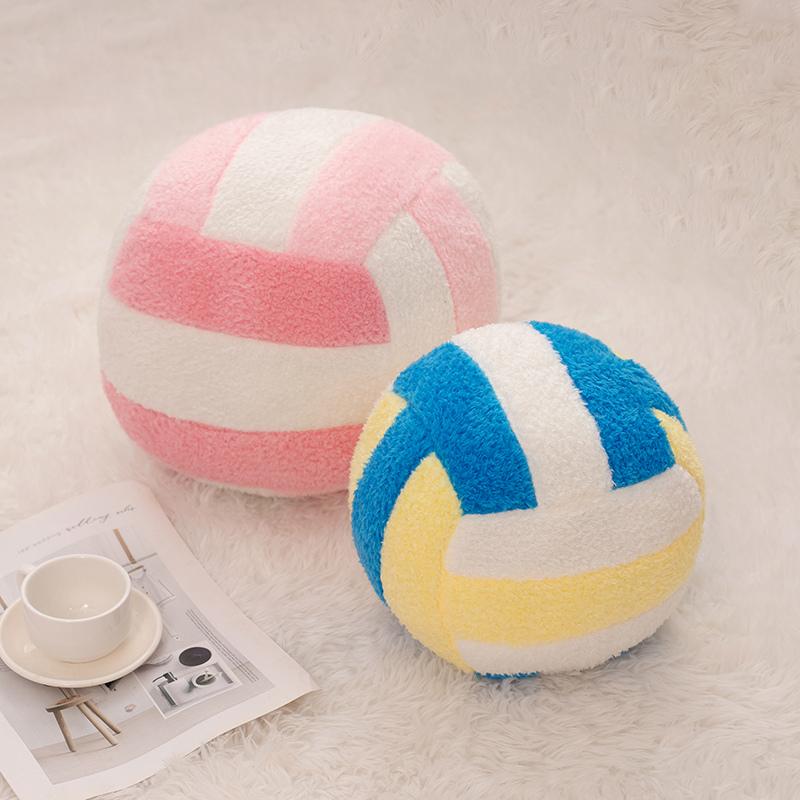 Volleyball Pillow Sports Pillows Volleyball Plush Pillow Sport Theme Fluffy Stuffed Throw Pillow Volleyball Room Decor Gift for Bedroom Decoration Supplies Soft Cushions