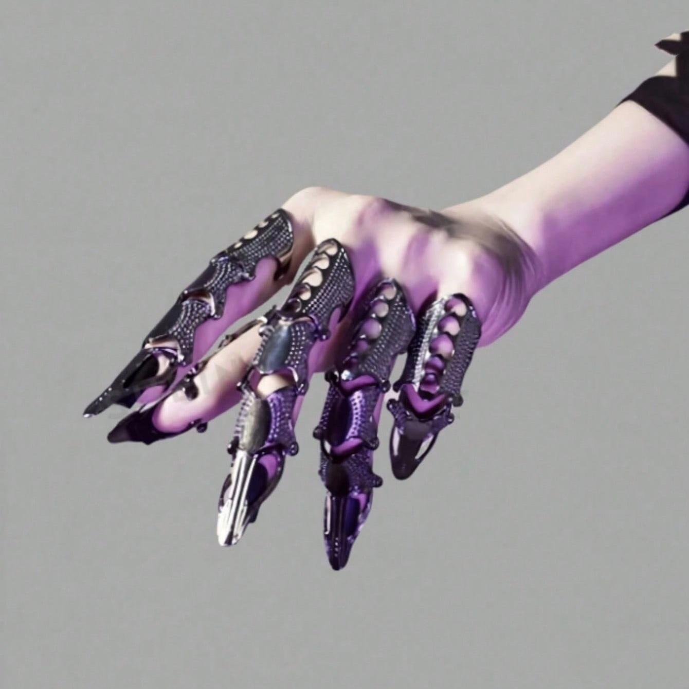 Original Style Dark Finger Joint, Bionic Mechanical Hand, Adjustable & Detachable Armor, Ring Joint, Halloween Prop, Party Accessory, Party Supplies, Party Favor