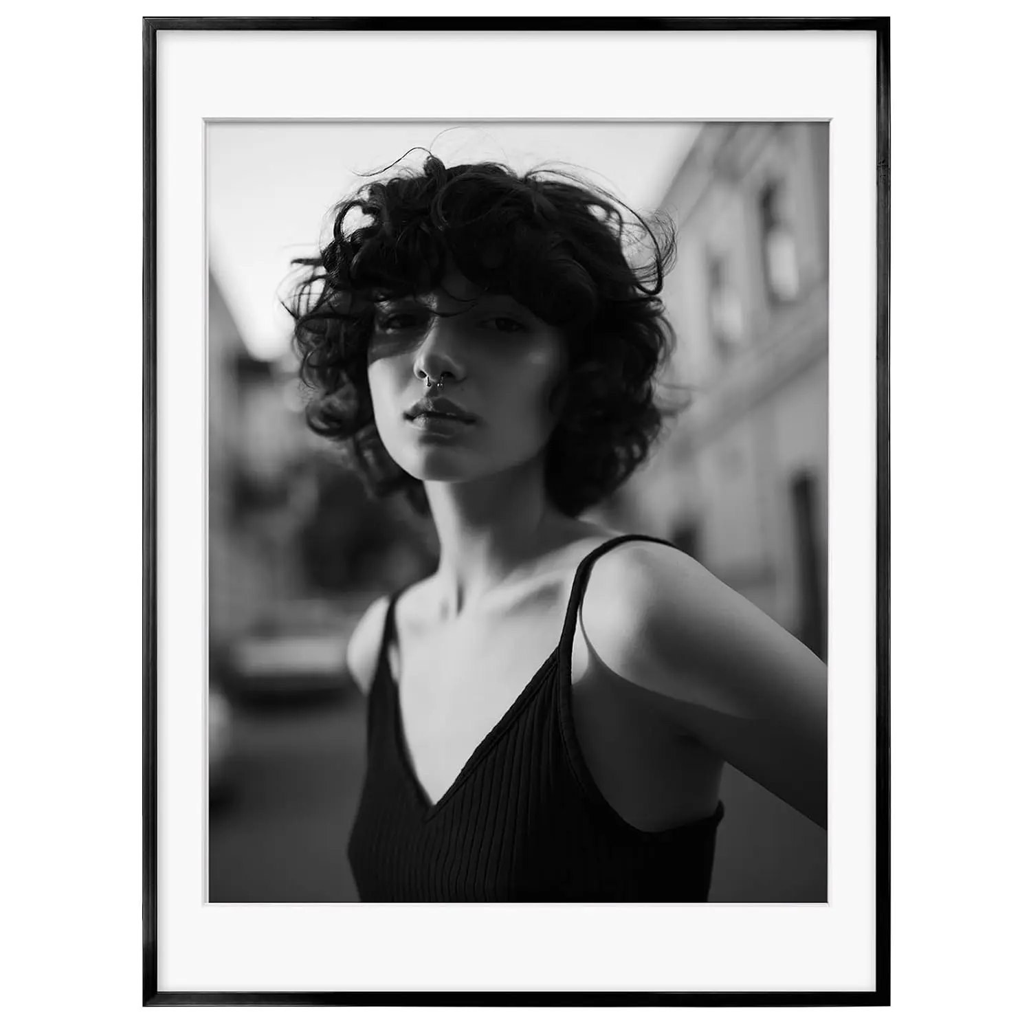 New 18x24 Aluminum Picture Frame Display With Mat For 16x20 Or 18x24 Without Mat, Metal Poster Frame Covered By Plexiglass For Wall Mounting, 1 Pack, Black