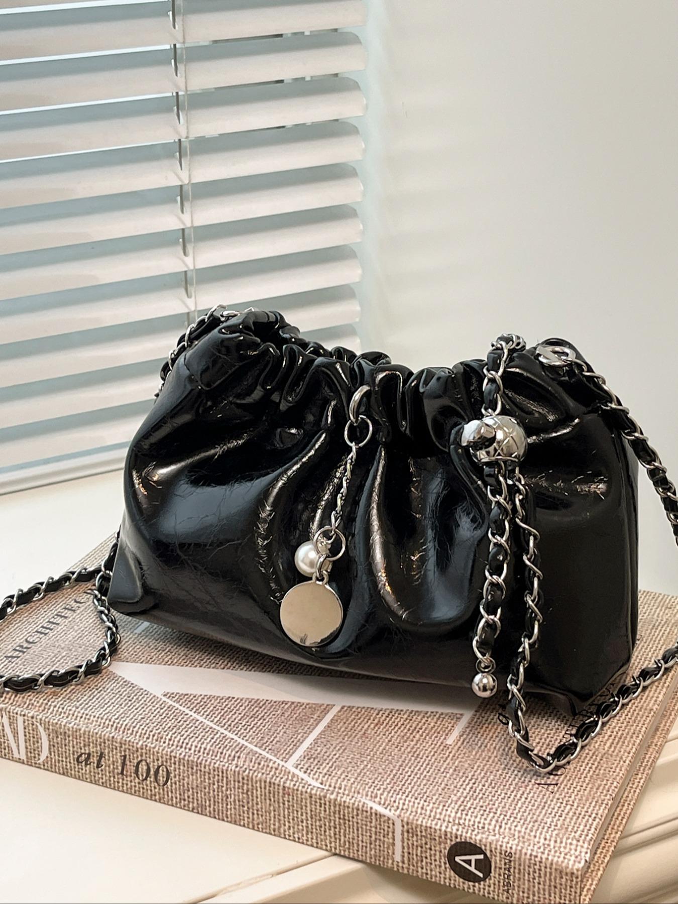 Unique Cloud Bag with Ruched Design, Rich Colors, Versatile Fashion Styles, Fits Phone & Makeup, Perfect for Party & Daily Use, Crossbody Chain Bag