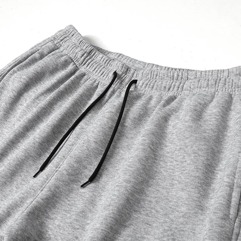 Men's Heather Gray Plain Elastic Cargo Sweatpants - 100% Polyester Fabric Menswear Bottoms, Multi-Pockets, Drawstring Waist, Adjustable Ankle Cuffs, Straight Leg, Relaxed Fit Soft Streetwear for Daily Errands, Lounging