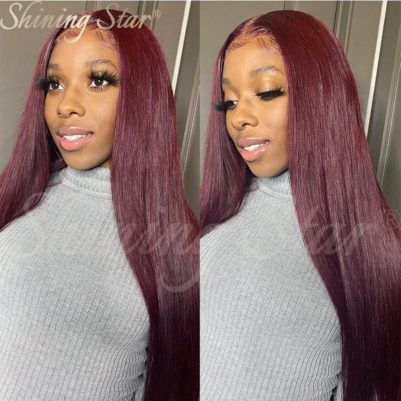 Peruvian Straight Hair Burgundy Lace Front Wig Human Hair Wigs for Women 99J Red Blonde Colored Wigs 180% Density 13*4 Human Hair Deep Part Wig on Sale Peruvian Straight Hair Burgundy Lace Front Wig Human Hair Wigs for Women 99J Red Blonde Colored Wigs 180% Density 13*4 Human Hair Deep Part Wig on Sale